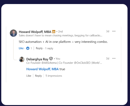 Testimonial from Howard Wolpoff, MBA