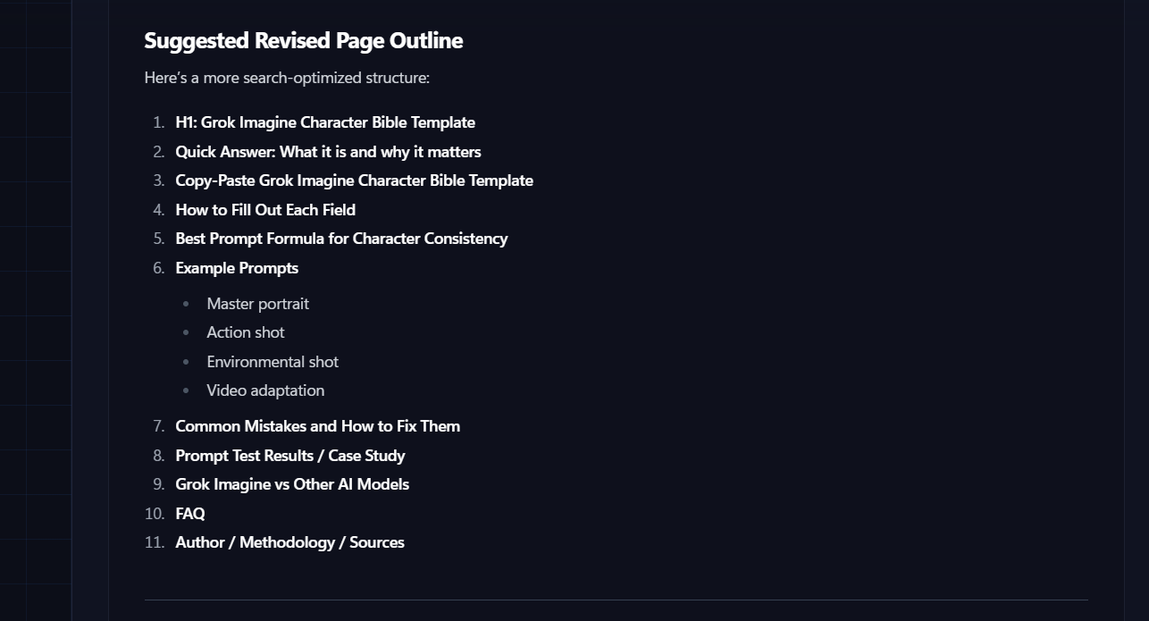 Outline Gaps panel with suggested new outlines to cover missing search intent