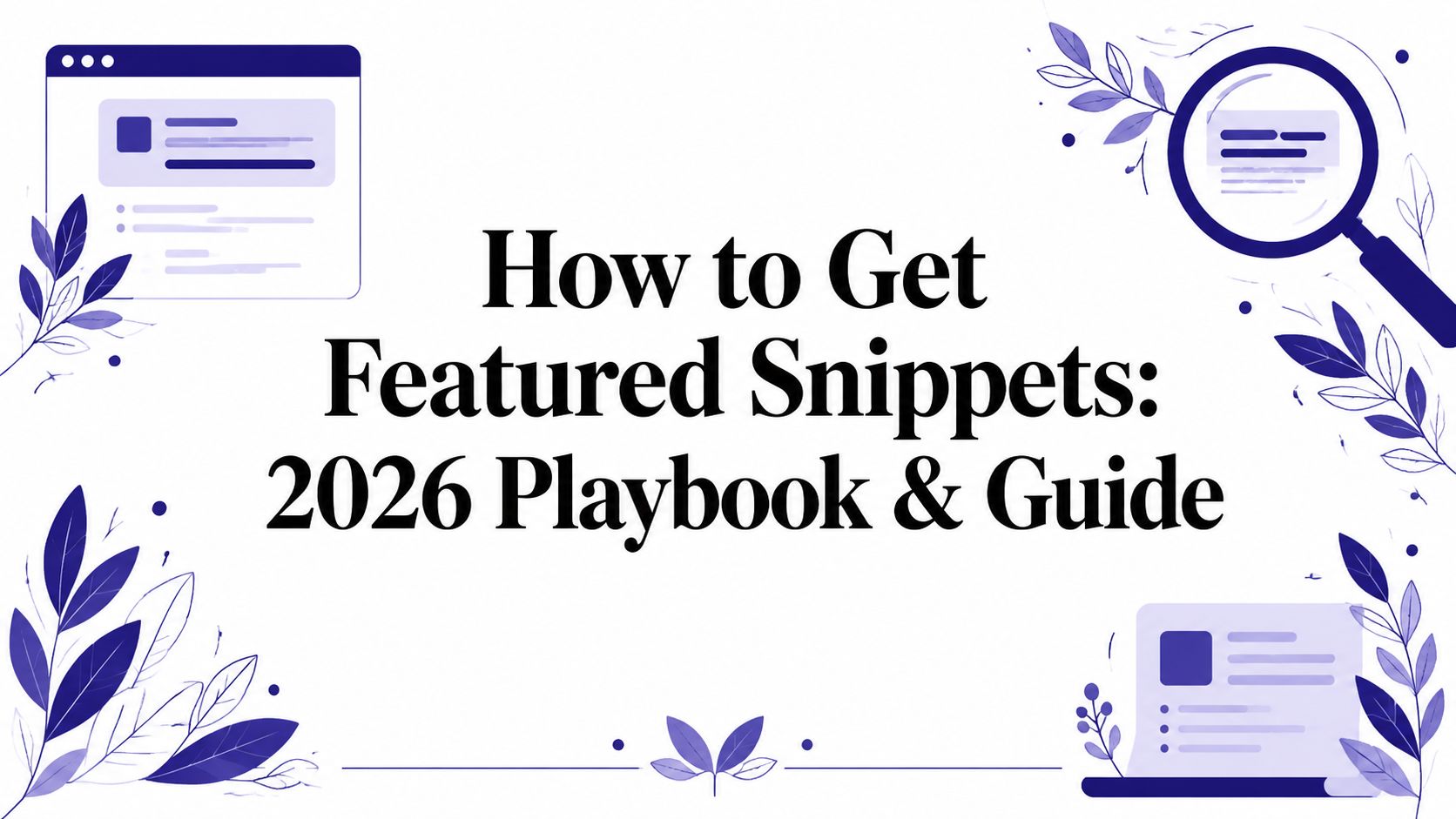 How to Get Featured Snippets: 2026 Playbook & Guide
