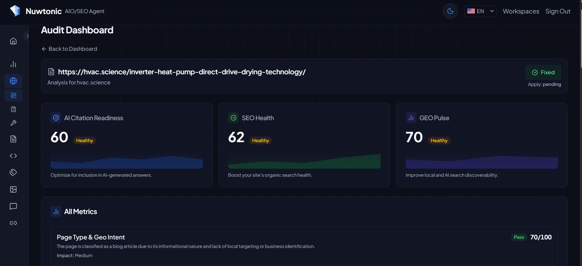 AI Audit Dashboard